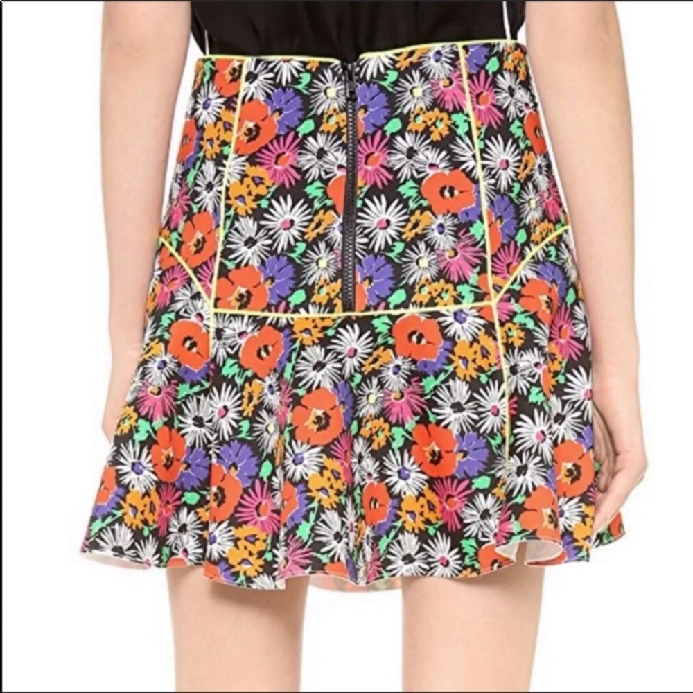 Veronica Beard skater scuba floral skirt sz 2 - Picture 7 of 13